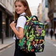 thumbnail image 6 of FKELYI Camo Dinosaur Skeleton Print Boys Backpack for Kids Schoolbag 17 Inch School Bookbag for Girls Casual Daypack Large Capacity Rucksack Travel Knapsack Bagpacks, 6 of 7
