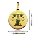 thumbnail image 2 of Stainless Steel Tribal Libra Zodiac (Scales) Round Medallion Pendant Necklace, 2 of 3
