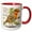 Red/White, variant on 3drose, Christmas Robin Winter Watercolor, 15oz Mug