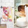 thumbnail image 6 of Coolnut Hand Towels Geometric Color Glass Patterned 2 PCS, Cotton Bath Towel for Drying Face Hands Body Decorative Water Absorbent Lightweight Towels for Bathroom Ktichen Travel Gym, 16"x28", 6 of 6