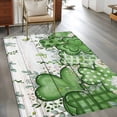 thumbnail image 2 of St. Patrick's Area Rugs 3'x5', Small Throw Rugs for Living Room Bedroom, Lucky Shamrock Green Eucalyptus Floral Farm Wooden Indoor Outdoor Rug Non-Slip Low Pile Carpet Runner Reversible Floor Mats, 2 of 8