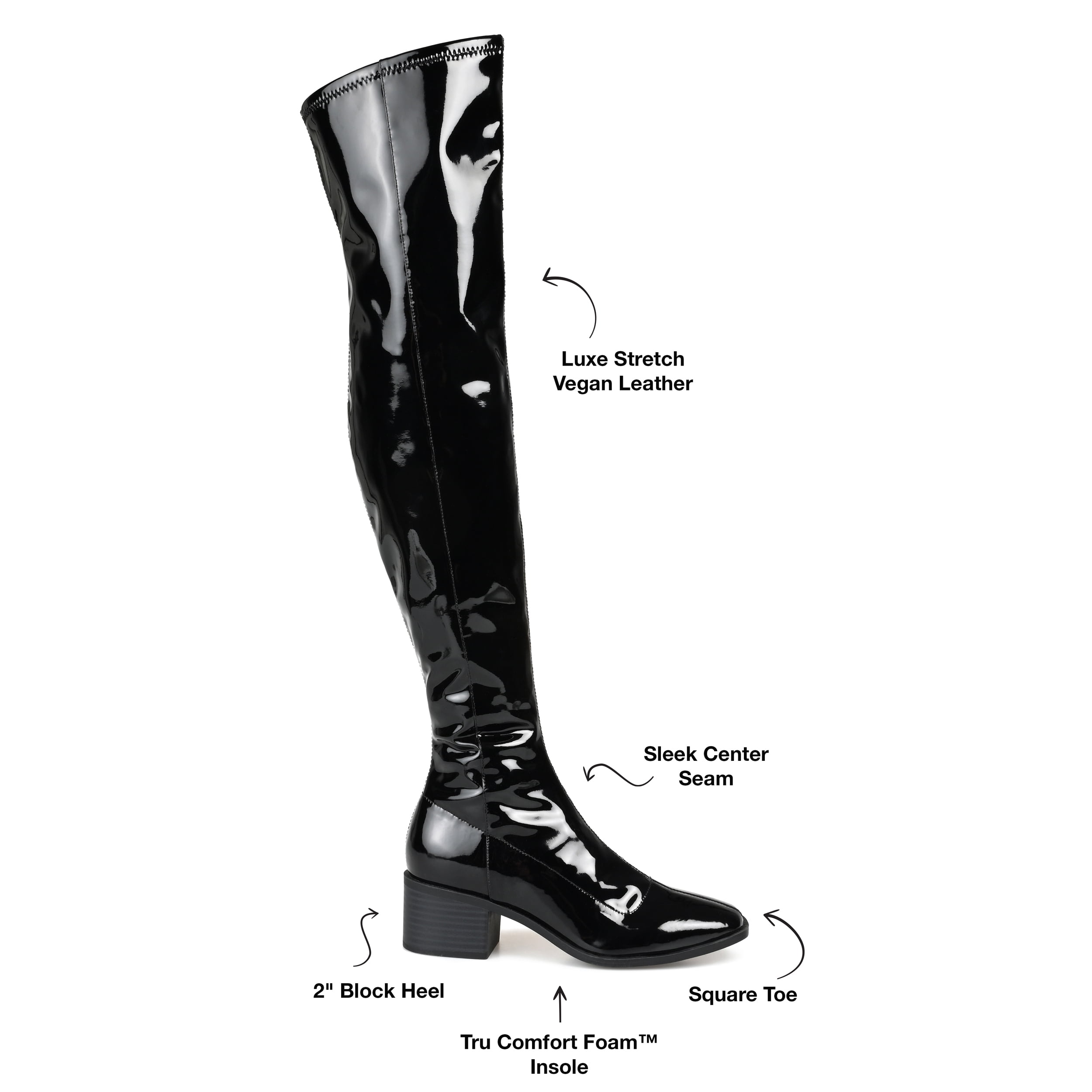 Journee Collection Womens Mariana Tru Comfort Foam Wide Calf Block Heel Over The Knee Boots