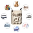 thumbnail image 6 of Balery Cows On The Farm Round Laundry Basket with Handles Waterproof Freestanding Laundry Hamper for Clothes Toys in the Dorm and Family-Medium, 6 of 8