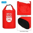 thumbnail image 3 of Uxcell 24L Waterproof Dry Bag, Dry Roll Top Lightweight Dry Storage Bag for Kayaking Camping, Red 2 Pack, 3 of 6