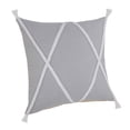 thumbnail image 3 of Laddha Home Designs Handwoven Braided Diamond Throw Pillow Cover - 20" - Gray and White, 3 of 8