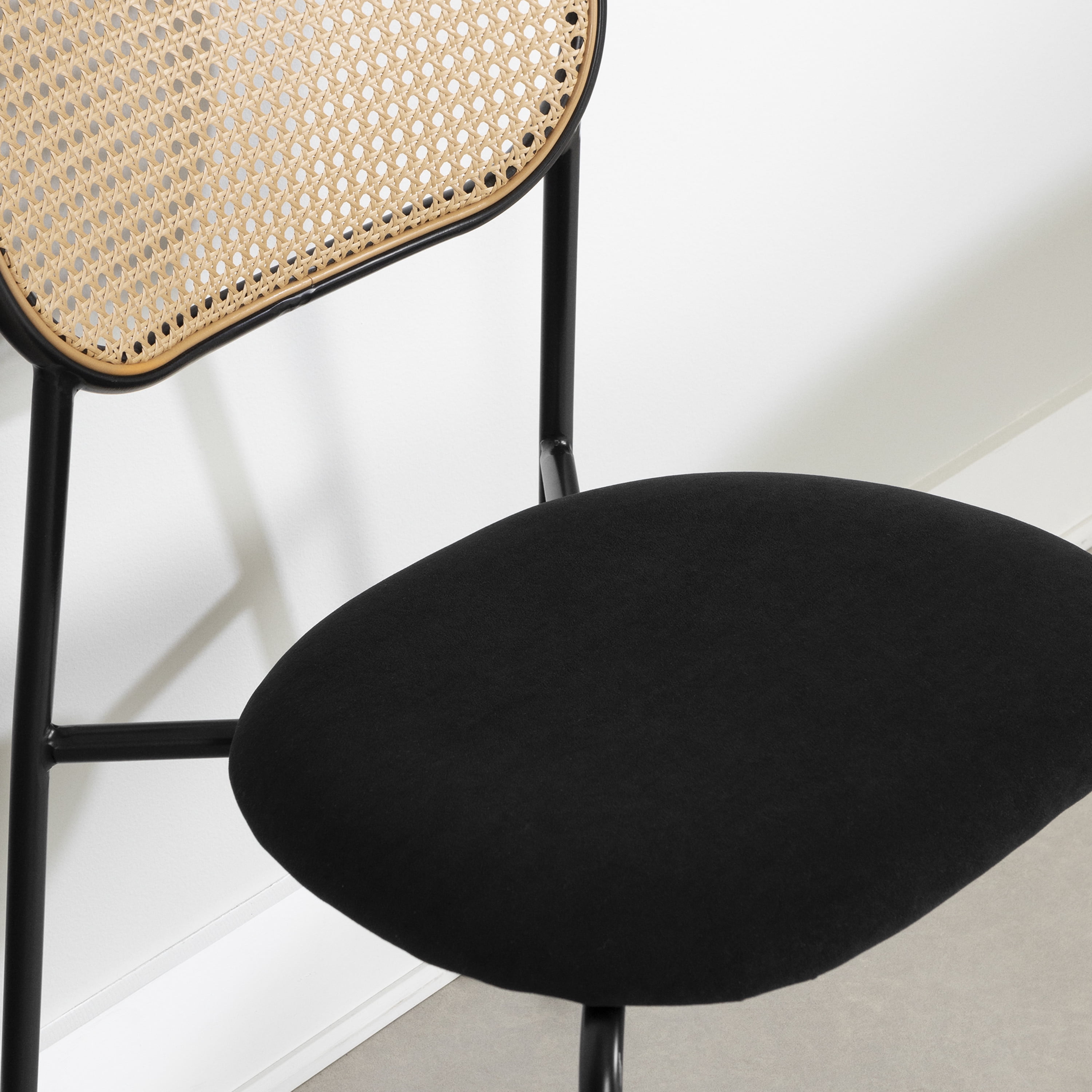 SAFAVIEH Galway Contemporary Cane Dining Chair, Black/Natural