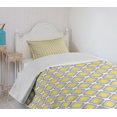 thumbnail image 4 of Ambesonne Ikat Quilted Bedspread Set 2 Pcs, Vintage Abstract Rhombus, Twin Size, Grey Yellow White, 4 of 6