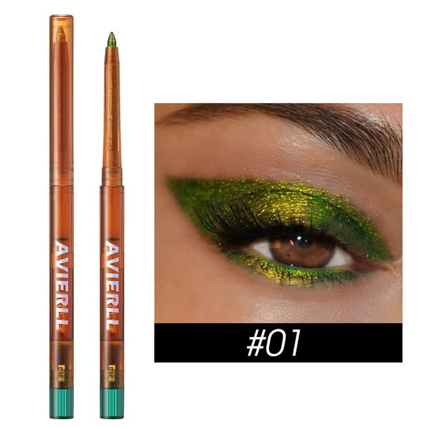 Delineador de ojos en gel, delineador de ojos metálico que cambia de color, delineador de ojos brillante que cambia de color, lápiz de sombra de ojos de larga duración y resistente al agua.