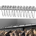 thumbnail image 2 of Bxaolu Shower Curtain Rings, 12 Pack, Rust Proof Hooks, Metal Silver Hangers for Curtains, 2 of 9