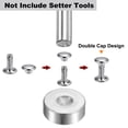 thumbnail image 4 of 300 Sets Leather Rivets 8 x 8mm Metal for Leathercraft, Silver Tone, 4 of 6