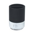 thumbnail image 1 of hometrends Black Toothbrush Holder with Faux Marble Trim, 1 of 3