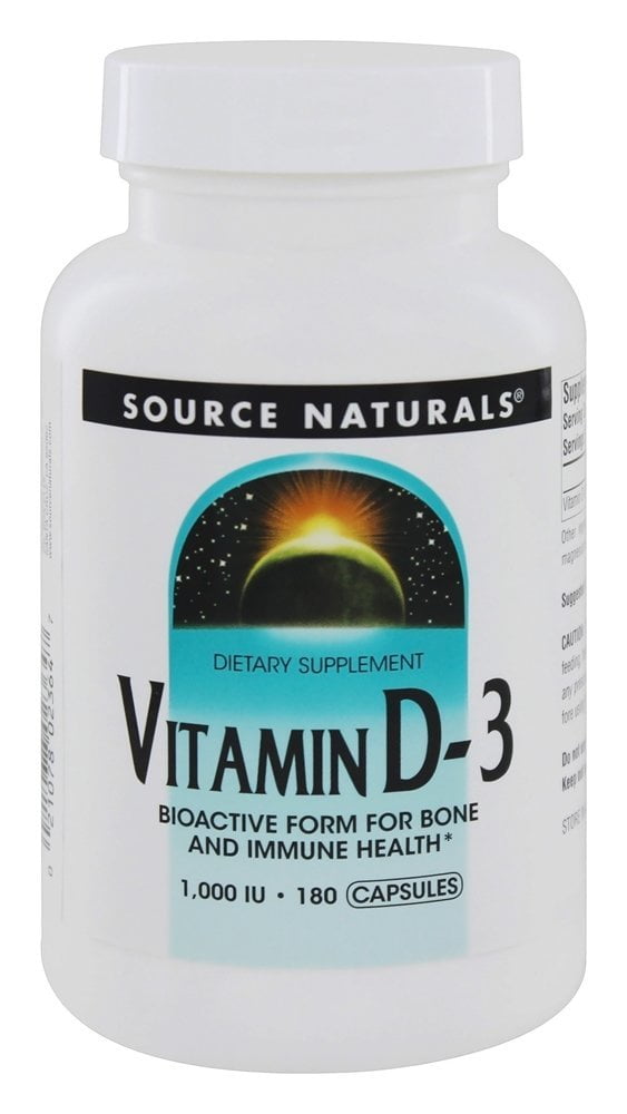 Source Naturals - Vitamin D3 Bioactive Form For Bone & Immune Health 1000 IU - 180 Capsules