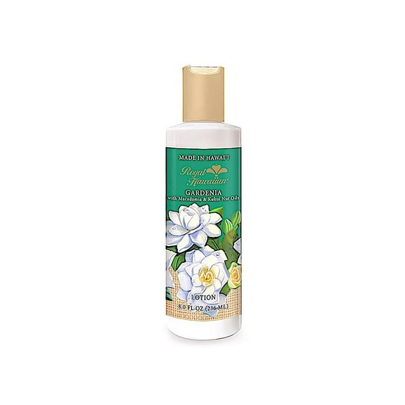 Royal Hawaiian Gardenia Flower Body Lotion 8 fl oz with Hawaii Macadamia and Kukui Nut Oils