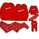 red pants matching top