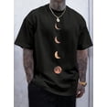 thumbnail image 1 of T-Shirt Imprimé Décontracté pour Hommes - Polyester Respirant, Col Rond, Lavable en Machine - Parfait pour les Sorties d'Été et les Sports, 1 of 6