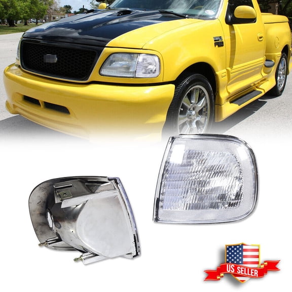 GTINTHEBOX 2X Clear Side Marker Corner Parking Lights Turn Signals For Ford F-Series Truck