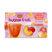 (8 Cups) Del Monte Peach Strawberry Lemonade Bubble Fruit, 4 oz Cups