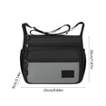 thumbnail image 3 of Bandolera de hombre, bolsa impermeable de nylon para el pecho con correa ajustable y puerto para auriculares para viajes, senderismo y deportes al aire libre, 3 of 6