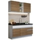 thumbnail image 1 of Cocina Integral Completa 150cm Glamy Madesa - Blanco/Marrón, 1 of 11