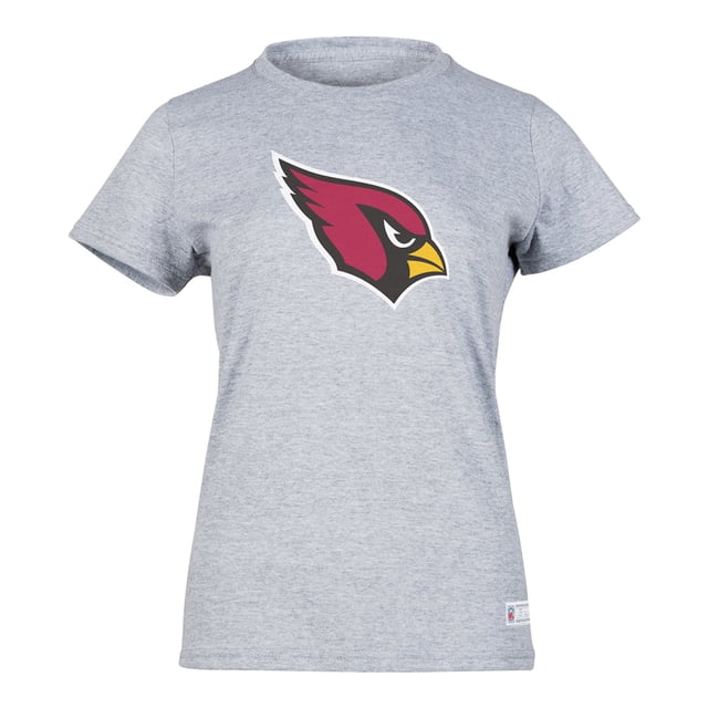 NFL Playera Aficionado Básica Arizona Cardinals Gris para Mujer, Talla Chica