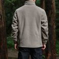 thumbnail image 5 of Chaqueta polar de invierno para hombre, de talla grande, con bolsillos, de color liso, informal, gruesa y abrigada, resistente al frío, 5 of 5