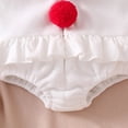 thumbnail image 6 of RUINIXCW Newborn Baby Girl Boy Christmas Snowmen Costume Infant Halloween Cosplay Outfit Fall Winter Warm Fleece Sleeveless Hooded Romper Stocking Set, 6 of 9