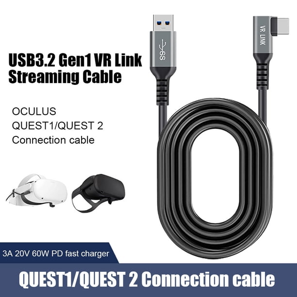 Cable de enlace de transferencia de datos USB3.2 Gen1 de carga rápida para Oculus Quest 2 (7 m) Ndcxsfigh Nuevos Originales
