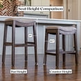thumbnail image 3 of NewRidge Saddle Style 25" Counter Height Stool with Cobble Fabric, 3 of 11