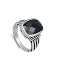 thumbnail image 4 of CHOOSE YOUR COLOR Women's Black CZ Ring .925 Sterling Silver Bali Band Jewelry Female Size 11, 4 of 4