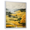 thumbnail image 2 of Designart "Yellow And Green Pastoral Bold horizon V" Countryside Floater Framed Canvas Art Print, 2 of 7