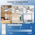 thumbnail image 4 of Ventilador de techo POCHFAN de 42" níquel cepillado con luz y control remoto, 4 of 8