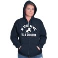 thumbnail image 5 of My Spirit Animal is a Unicorn Zip Hoodie Sweatshirt Women Brisco Brands L, 5 of 6