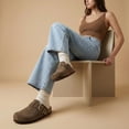 thumbnail image 4 of Cushionaire Hamlet Genuine Leather Suede Clogs for Women, Slip On Shoes with Detailed Metal Buckle Strap and Memory Foam Footbed, 4 of 20