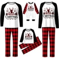 thumbnail image 7 of SUXIAN Family Matching Christmas Pajamas Long Sleeve Crew Neck Top Plaid Pants Soft Comfortable Holiday Sleepwear Two Piece Set Red_004 XL, 7 of 7