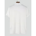 thumbnail image 4 of INCERUN Men Short Sleeve Shirts High Collar Tops Body Fit Casual Wear Bottoming Tshirts, 4 of 12