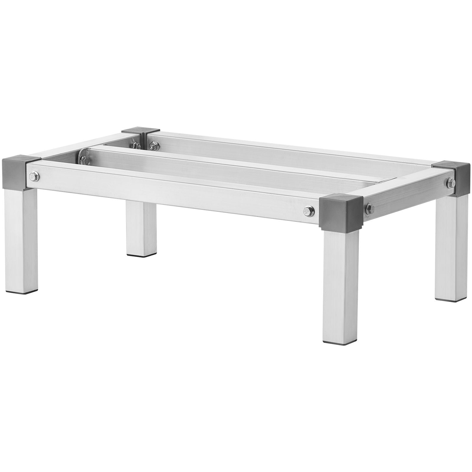 Adjustable Aluminum Dunnage Rack, 24" x 14" x 8", Supports 1000 lbs, Corrosion-Resistant, Quick Assembly, Lightweight, for Kitchen, Warehouse, Garage & Vehicle Storage