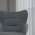 thumbnail image 5 of Merrick Lane Ergonomic High-Back Lounge Chair 360° Swivel Accent Chair Gray Fabric Side Chair with 4 Star Alloy Base, 5 of 14