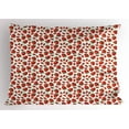 thumbnail image 1 of Strawberry Pillow Sham Realistic Ripe Wild Strawberry Pattern on White Background, Decorative Standard Size Printed Pillowcase, 26 X 20 Inches, Vermilion Fern Green Pale Yellow, by Ambesonne, 1 of 2