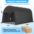 thumbnail image 4 of HOTEEL Carport 12x20ft Heavy Duty Portable Garage with All-Steel Metal Frame & Vents, All-Season Round Style Outdoor Storage Shed for Car, Truck, Boat, Patio Furniture Anti-Snow Waterproof, 4 of 9