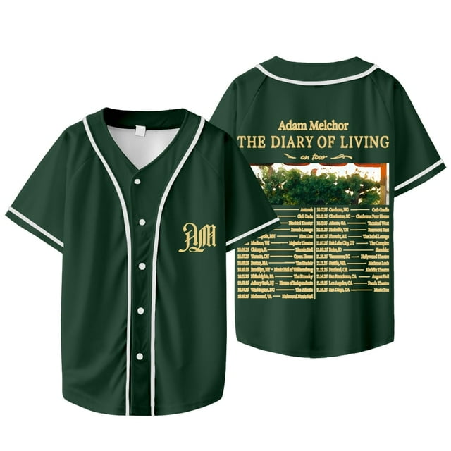 Adam Melchor The Journal Of Living Tour Merch Veste de Baseball Tee Unisexe T-shirts à Manches Courtes, Style 8,m