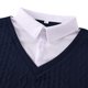 thumbnail image 4 of Ceisia Men's Regular-Fit Fake Two-Piece Cable-Knit V-Neck Sweater Multi-Solid Gift, 4 of 8
