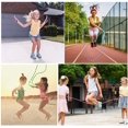 thumbnail image 5 of Cuerda para saltar, para adultos y niños, trenzada con cuentas suaves, longitud de cuerda ajustable, sin enredos, cuerda para saltar, cuerda para saltar larga para ejercicio y pérdida de peso, 5 of 5