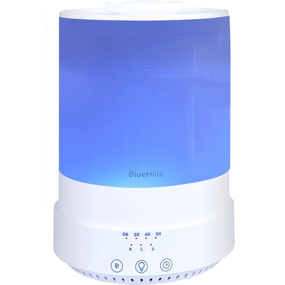BlueHills 2500 ml Essential Oil Diffuser Humidifier Extra Large Capacity - White -F001