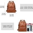 thumbnail image 6 of ALTOSY Women Real Leather Backpack Purse Elegant Ladies Shoulder Bag S80 Brown, 6 of 8