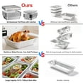 thumbnail image 3 of 20 Pack Aluminum Pans ,  10 Large 9x13 Foil Pans Half Size & 10 Small 8x6  Tin Foil Baking Pans With Lids, 3 of 7