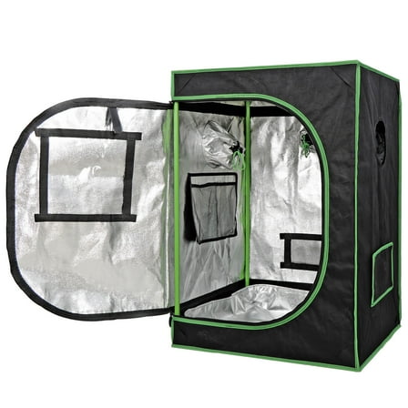 LINJH Hydroponic Growing Tent - Seed Room with Window for Indoor Plant Growing in Bedrooms - Reflective Mylar Grow Tent for Hydroponic Systems & Indoor Gardening