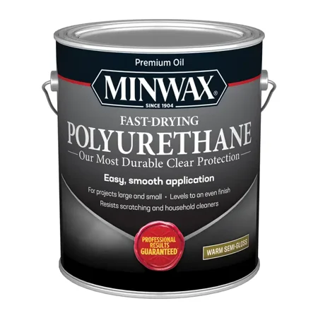 Minwax Fast-Drying Polyurethane, Semi-Gloss, Clear, 1 Gallon