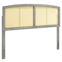 Modway Halcyon Cane Queen Headboard in Gray