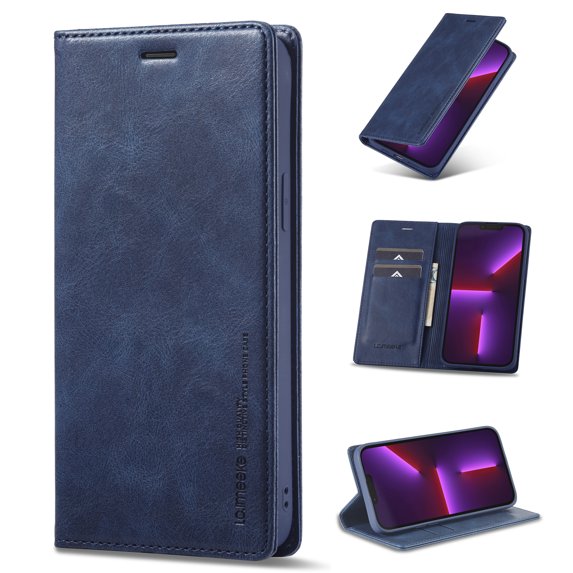 Nalacover for iPhone 14 Pro Max Card Slots Wallet Case with RFID Blocking, Premium PU Leather Flip Cover, Magnetic Closure Kickstand TPU Shockproof Case for iPhone 14 Pro Max,Blue