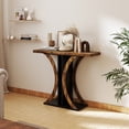 thumbnail image 4 of Gymax Console Table 40'' Rectangular Entryway Table w/Geometric Frame for Living Room Rustic Brown, 4 of 10